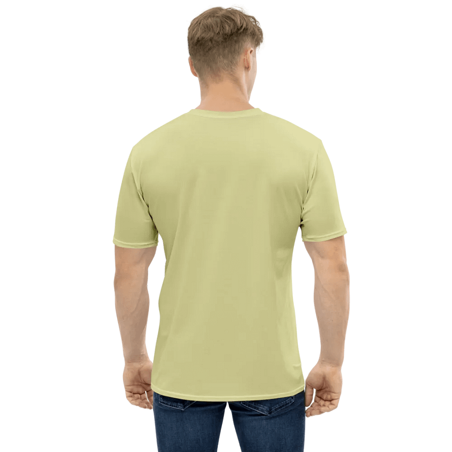 Plain Light Yellow True Summer Men's Crewneck Polyester Heavyweight Premium T-Shirt by Treasure Pie product image (3)