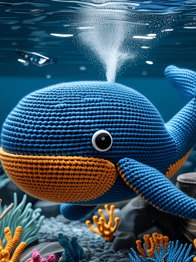 Blue Whale Amigurumi: Step-by-Step Crochet Pattern PDF product image (1)