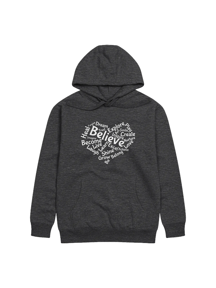 Motivational Heart Word-Cloud Hoodie - Dark product image (1)