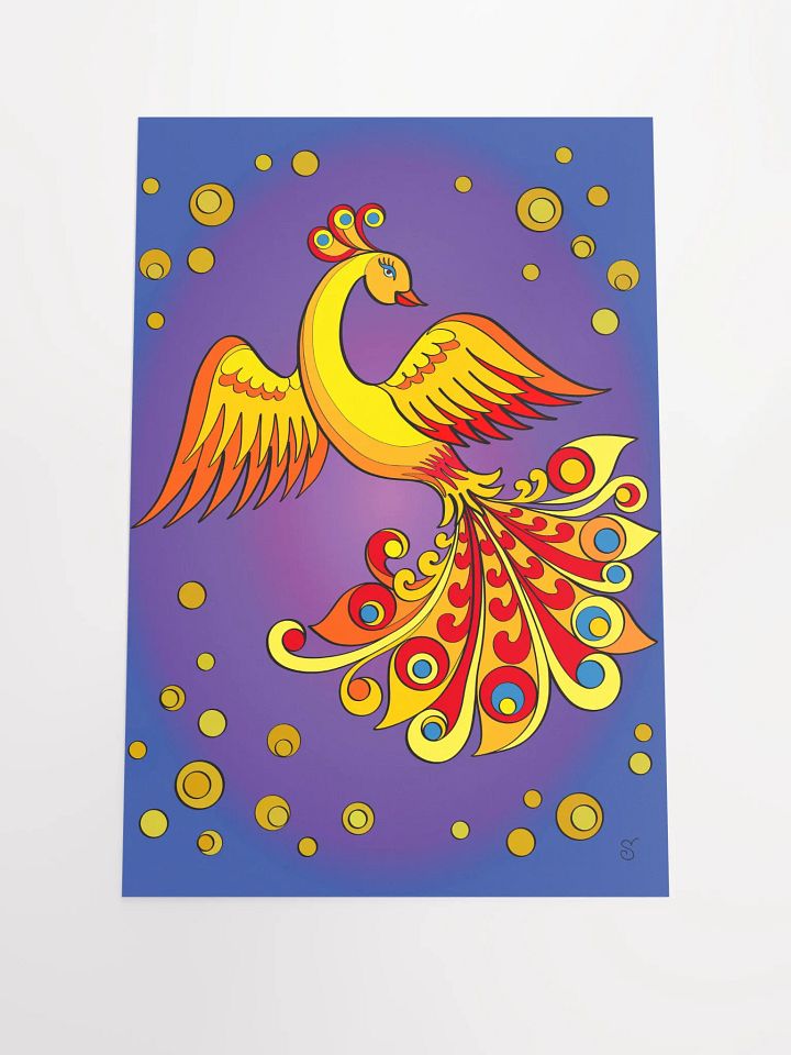 Vibrant Matte Poster Print - Golden Bird product image (1)