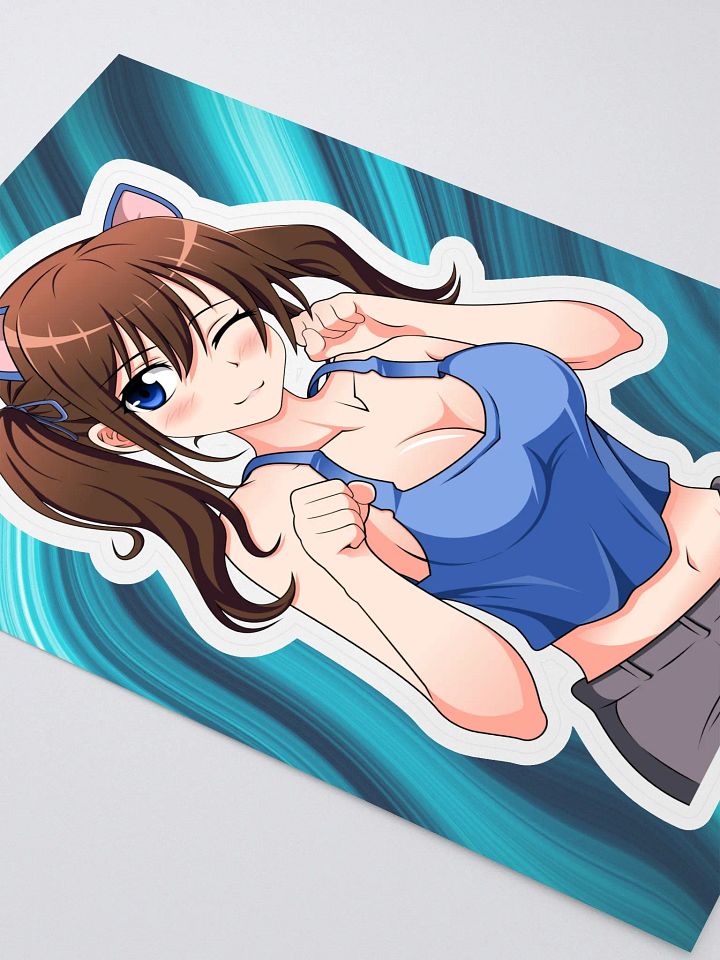 Catgirl Zarra kiss cut 5.83″ × 8.27″ sticker product image (2)