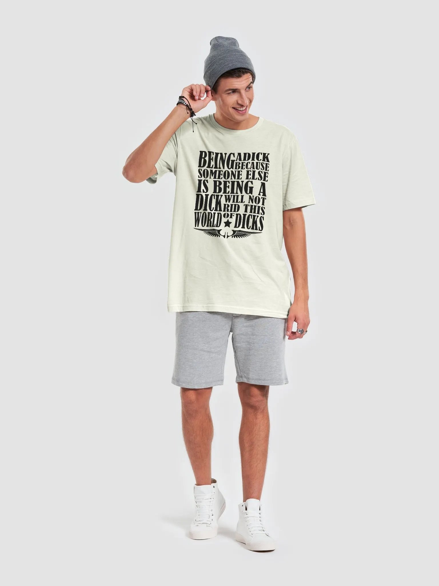 Stop Being A Dick - Black Lettering - Bella+Canvas Supersoft T-Shirt product image (4)