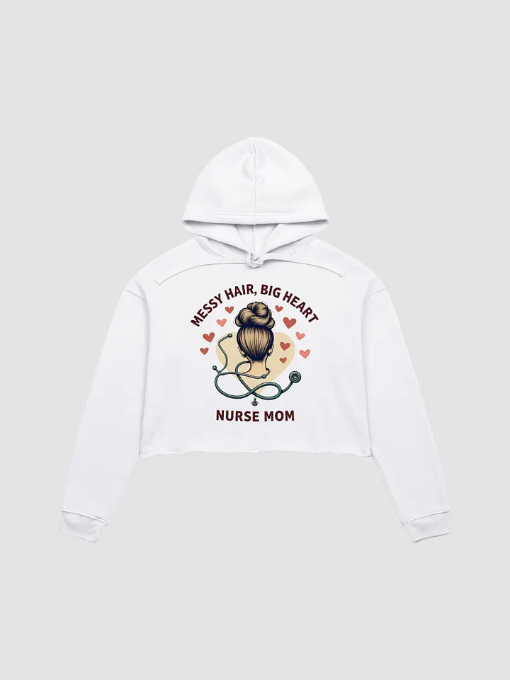 Nurse Mom Big Heart Crop Hoodie product image (2)