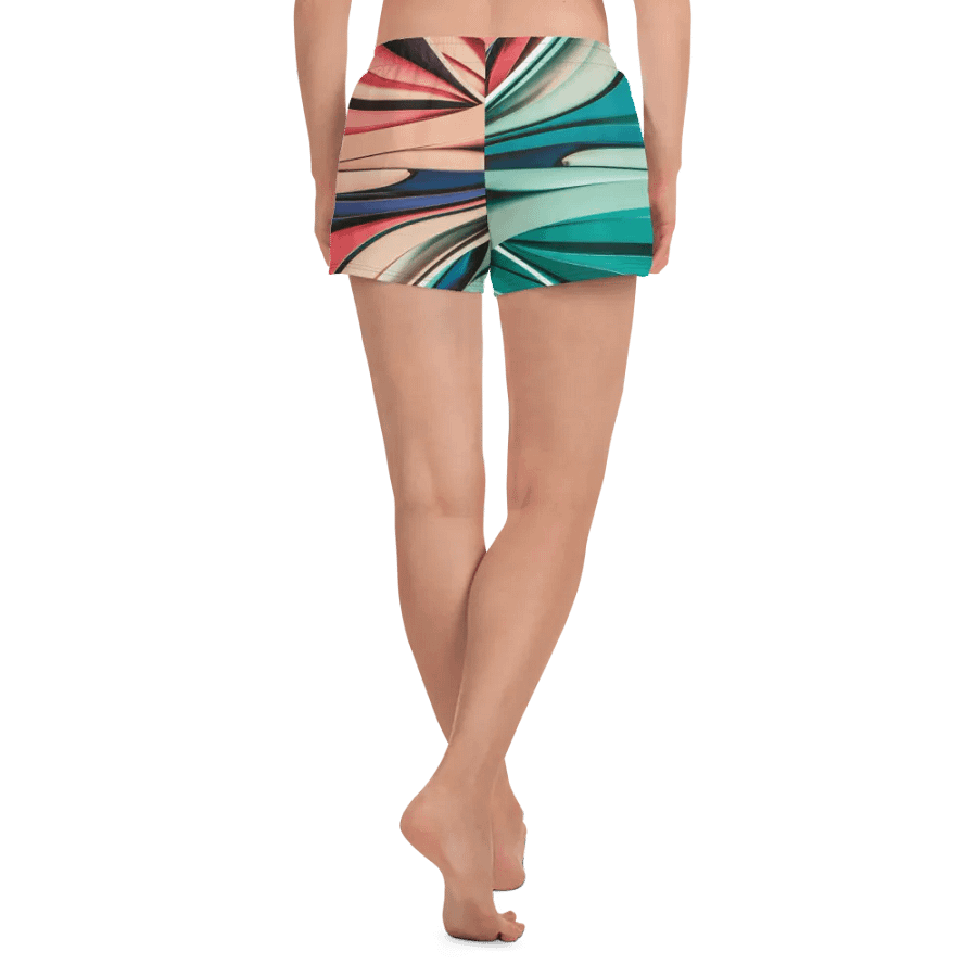 Abstract Geometric Unisex Athletic Shorts in Vibrant Colors (XS-3XL) product image (8)