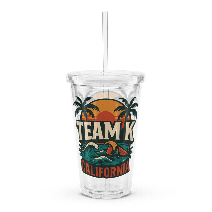 TEAM K CALIFORNIA Clear Plastic Tumbler product image (1)