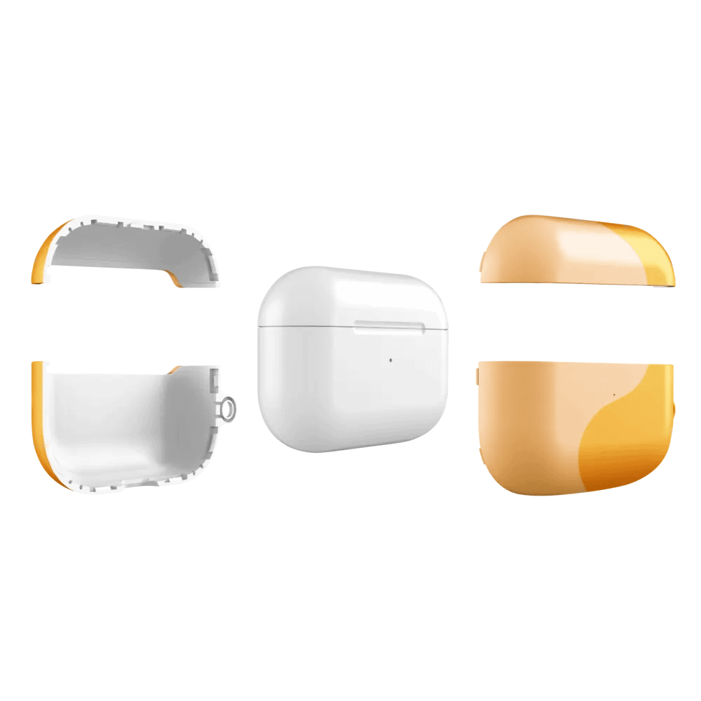 Orange Honey Cream Minimal Wave AirPods Case product image (45)