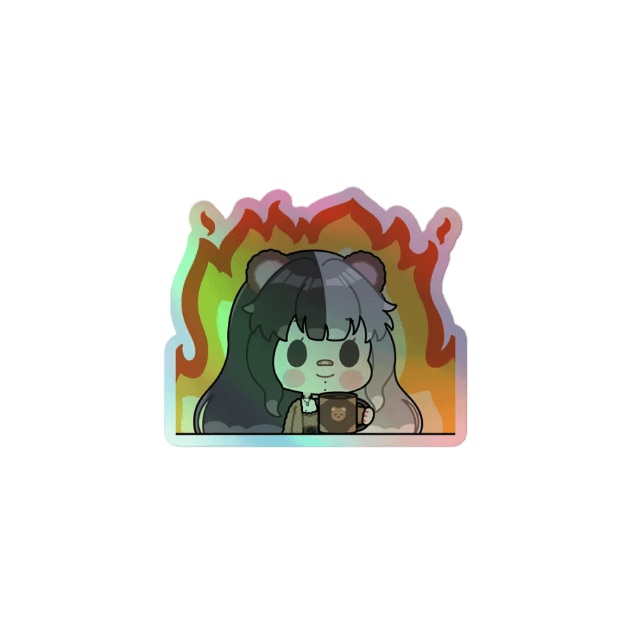 'This is fine' Holographic Sticker product image (1)