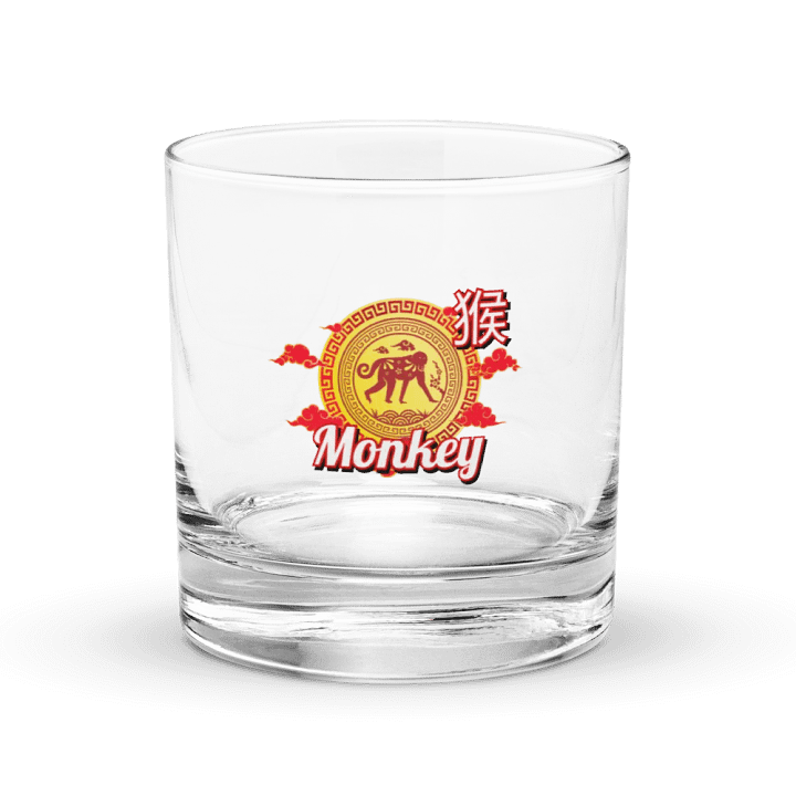 Monkey - Chinese Zodiac Rocks Glass product image (1)