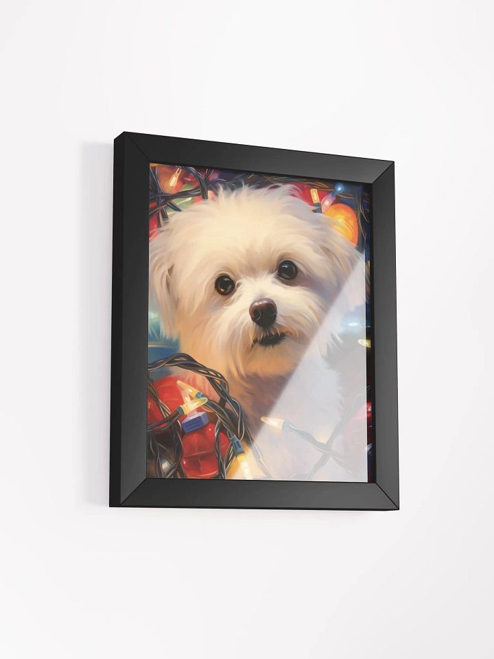 Whimsical Christmas Lights Dog Poster product image (3)