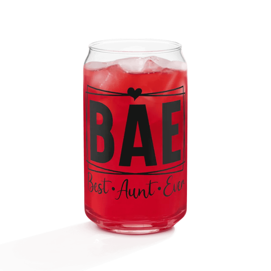 'BAE: Best-Aunt-Ever' Glass product image (8)