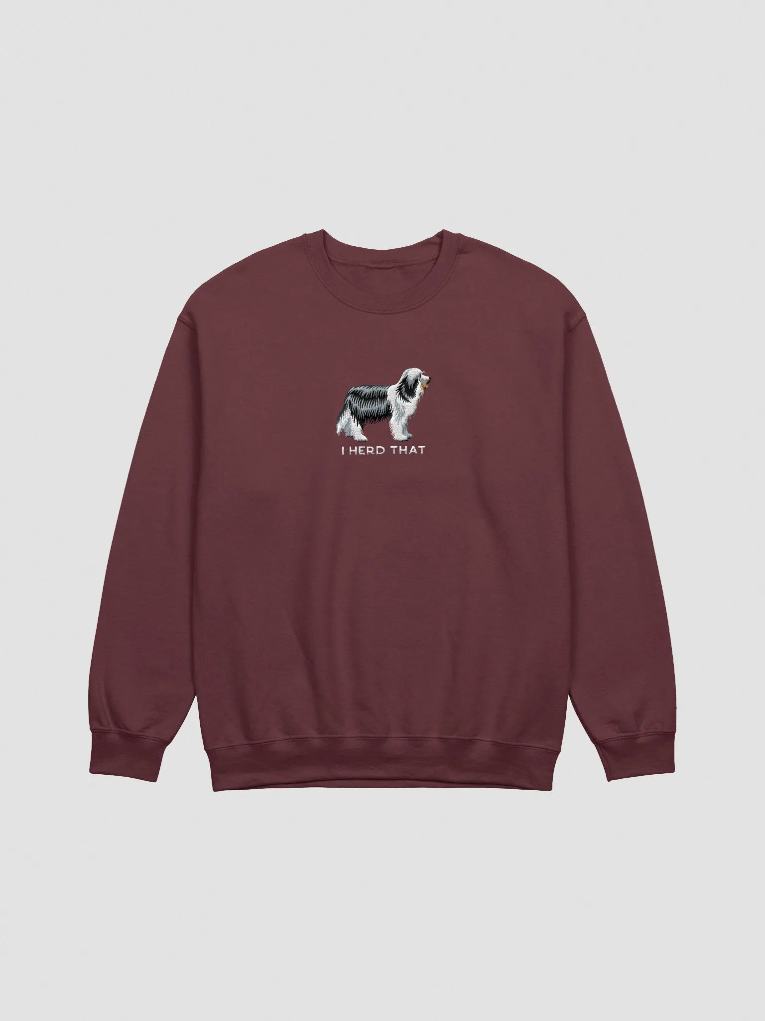 I Herd That Sweatshirt (Embroidered) of a Bearded Collie product image (3)