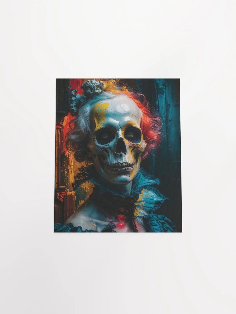 Curly-Haired Skull Print Poster product image (29)