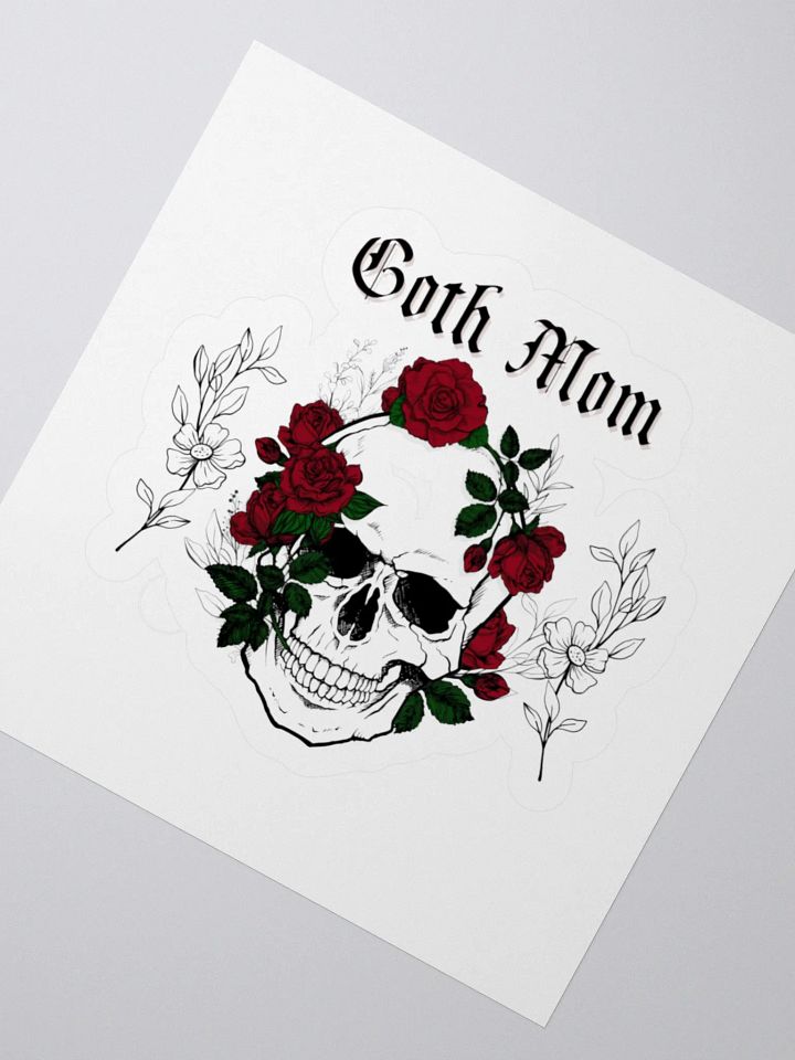 Goth Mom Rose Kiss Cut Stickers product image (8)