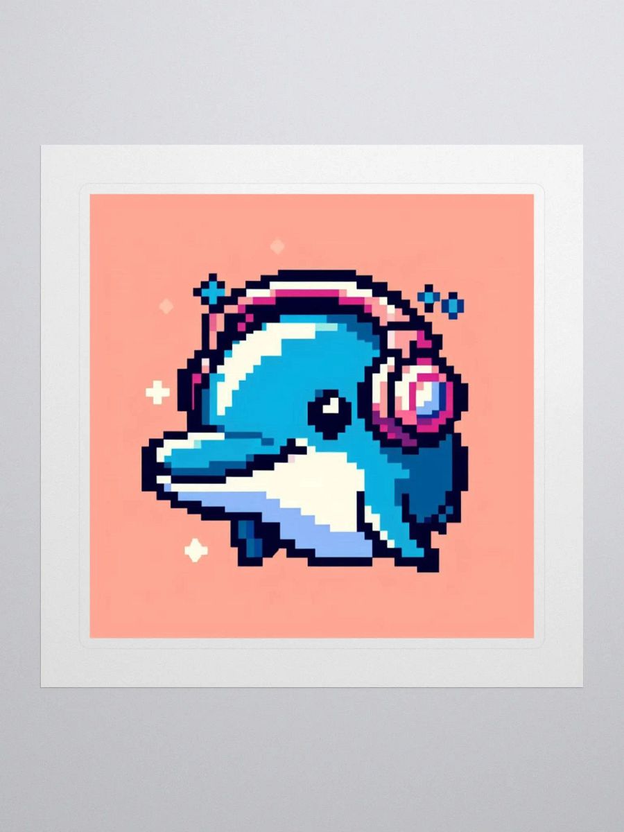 Baby Dolphin DJ Sticker product image (1)