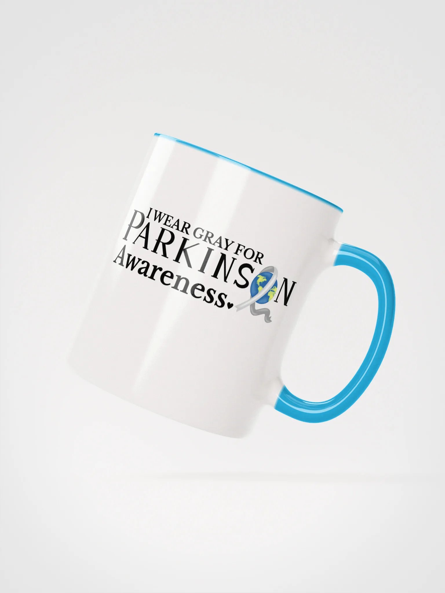 I Wear Gray For Parkinson`s Awareness, Ceramic Mug product image (2)
