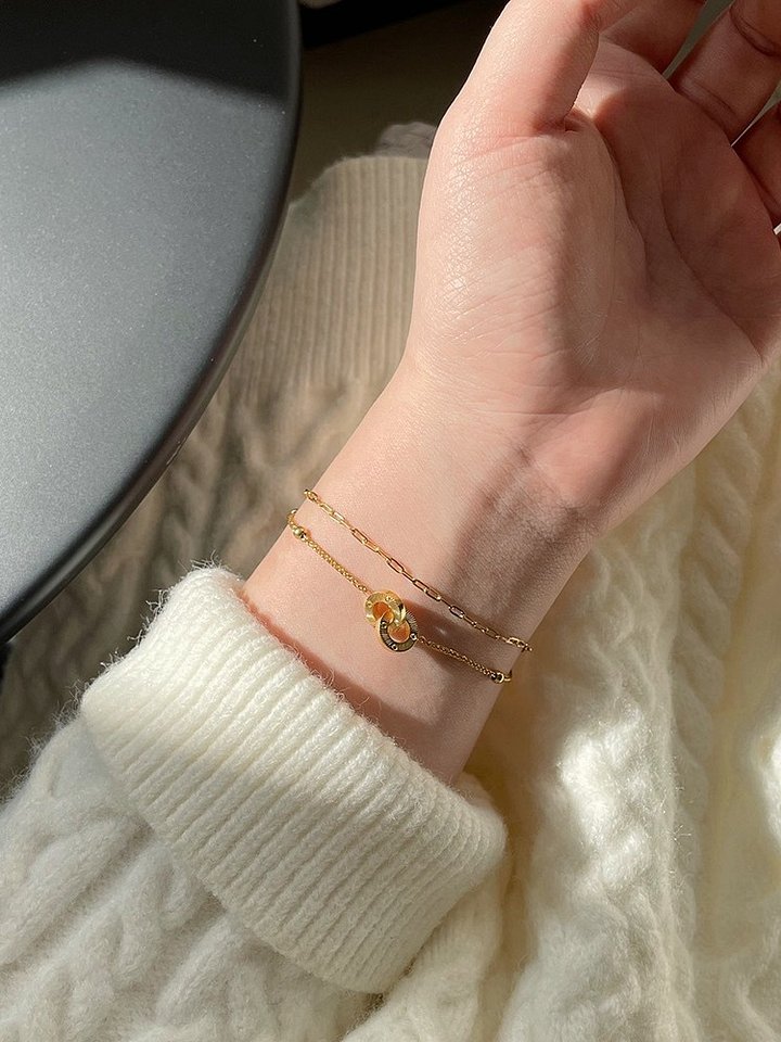 double-ring Bracelet | 18K Gold Plated product image (2)