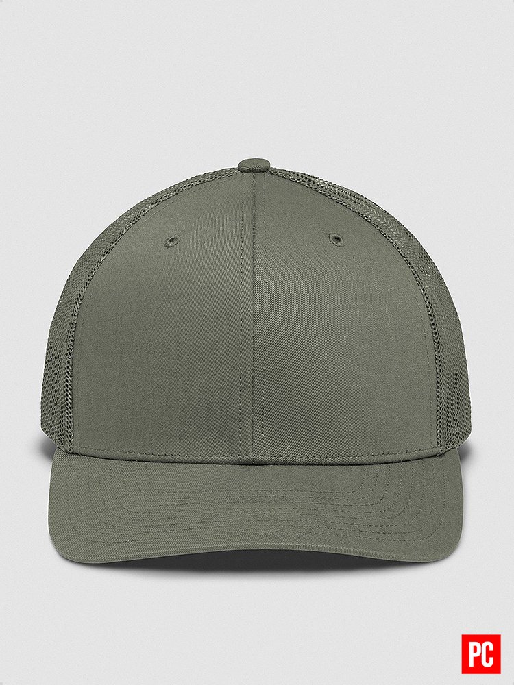 Plain Color Loden Snapback Mesh Trucker Hat product image (4)