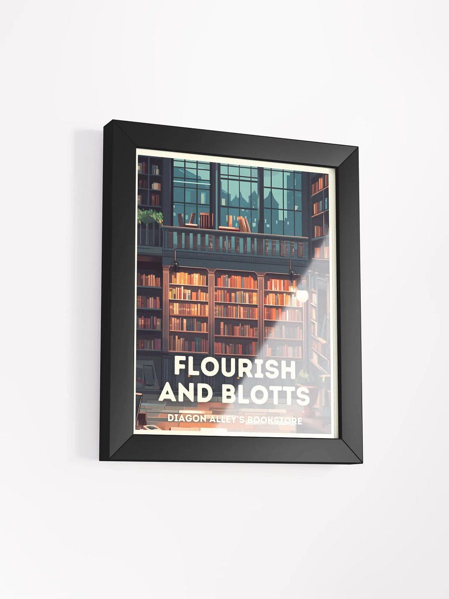 Flourish and Blotts Bookstore Vintage Travel Poster product image (2)
