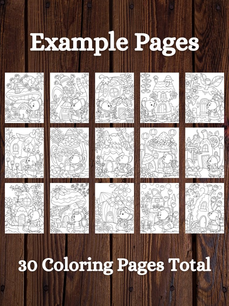 A Mouse and a House Printable Coloring Pages for Kids product image (2)