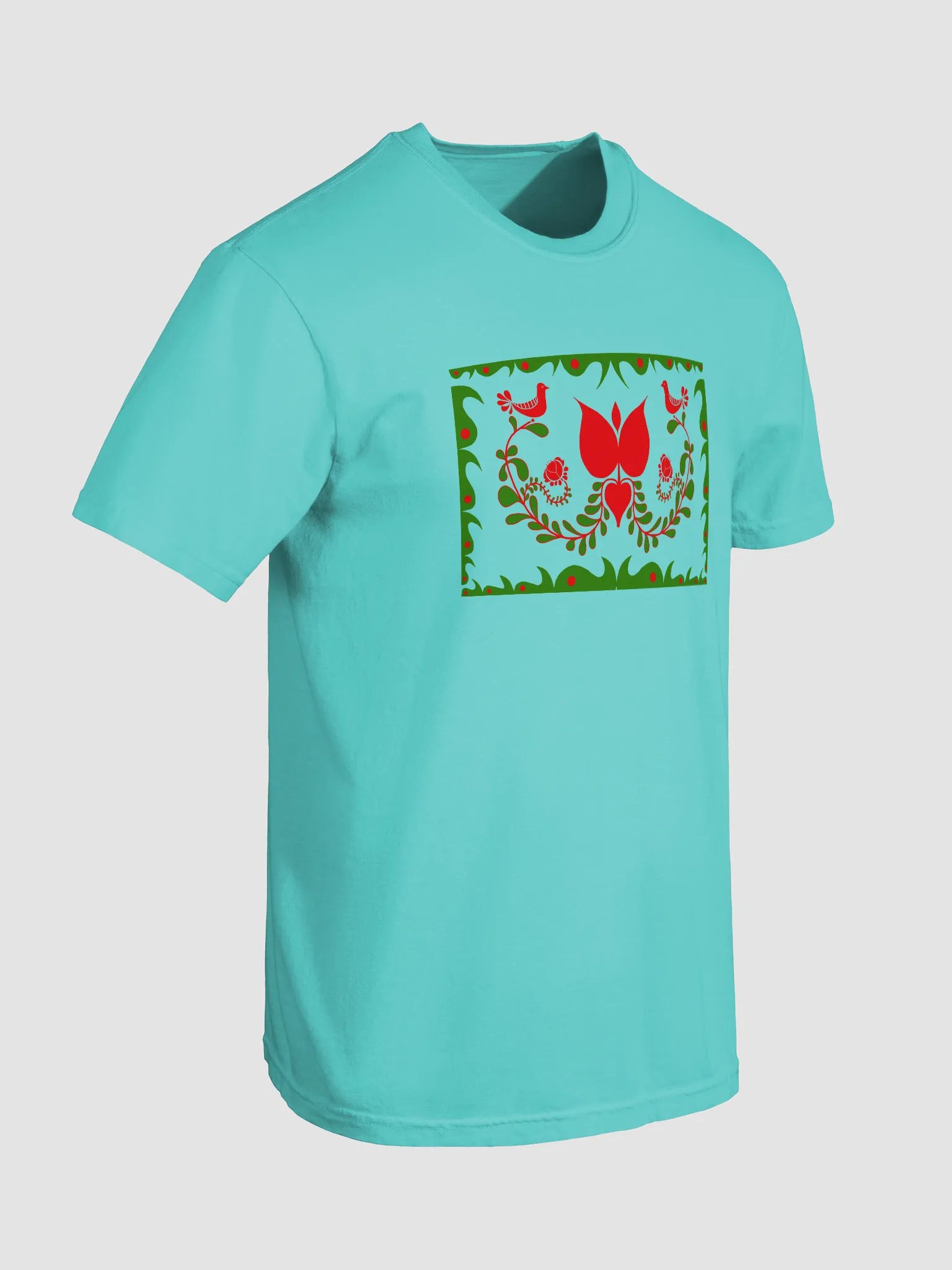 Hungarian Folk Art Red and Green T-Shirt product image (7)