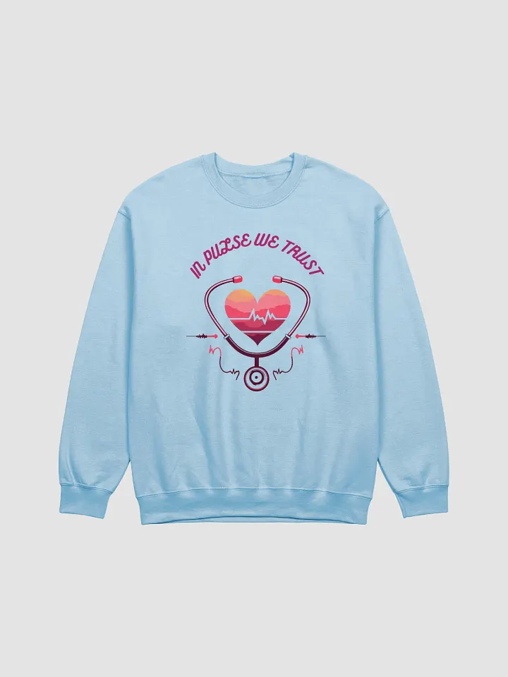 Heartbeat in the stethoscope Crewneck Sweatshirt product image (3)