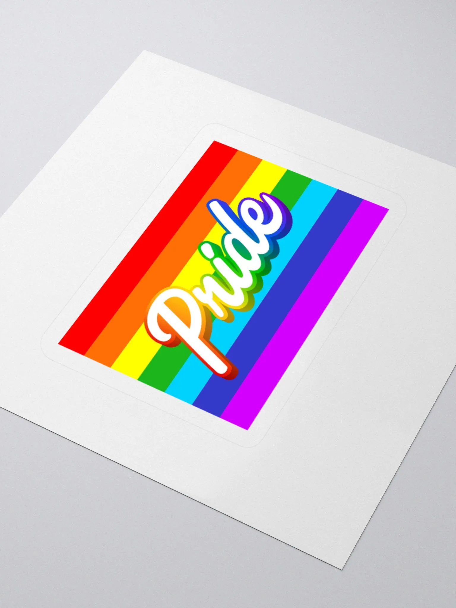 Pride Rainbow Kiss Cut Stickers product image (3)