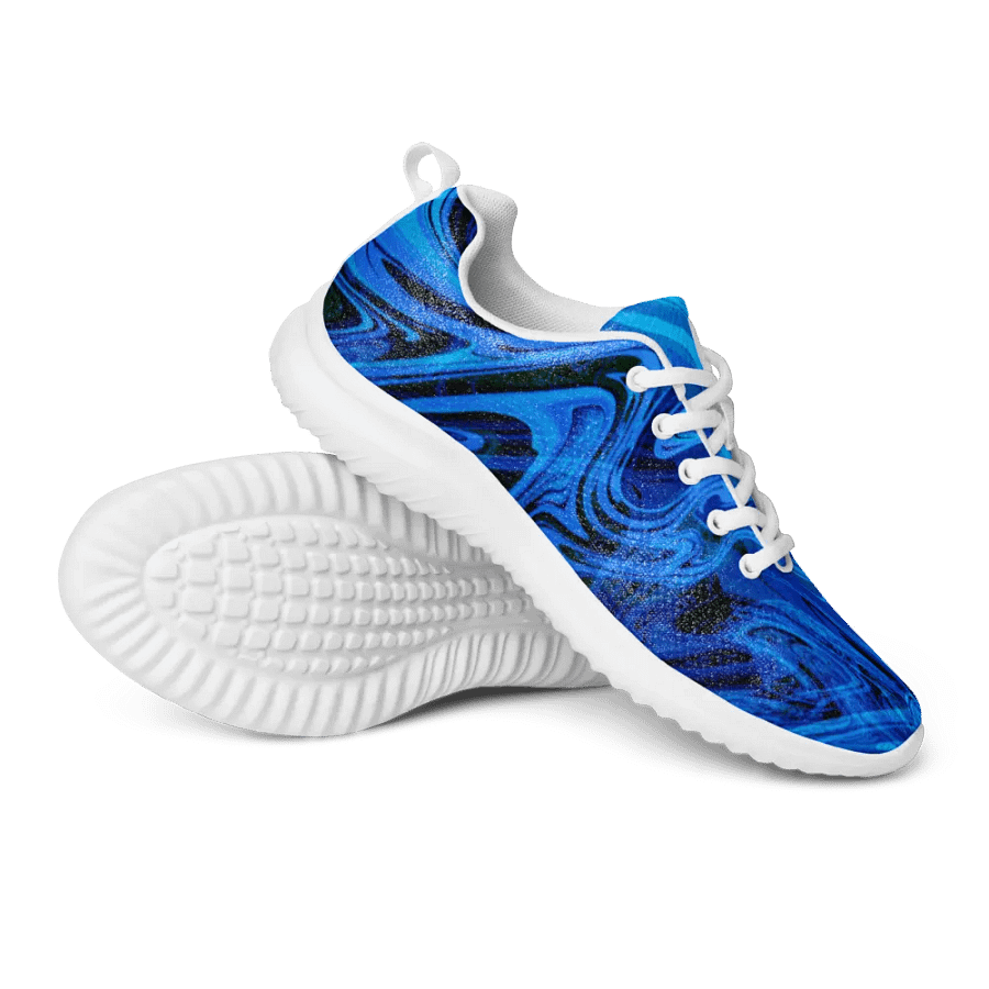 Marbled Blue and Black Women's Athletic Shoes product image (10)