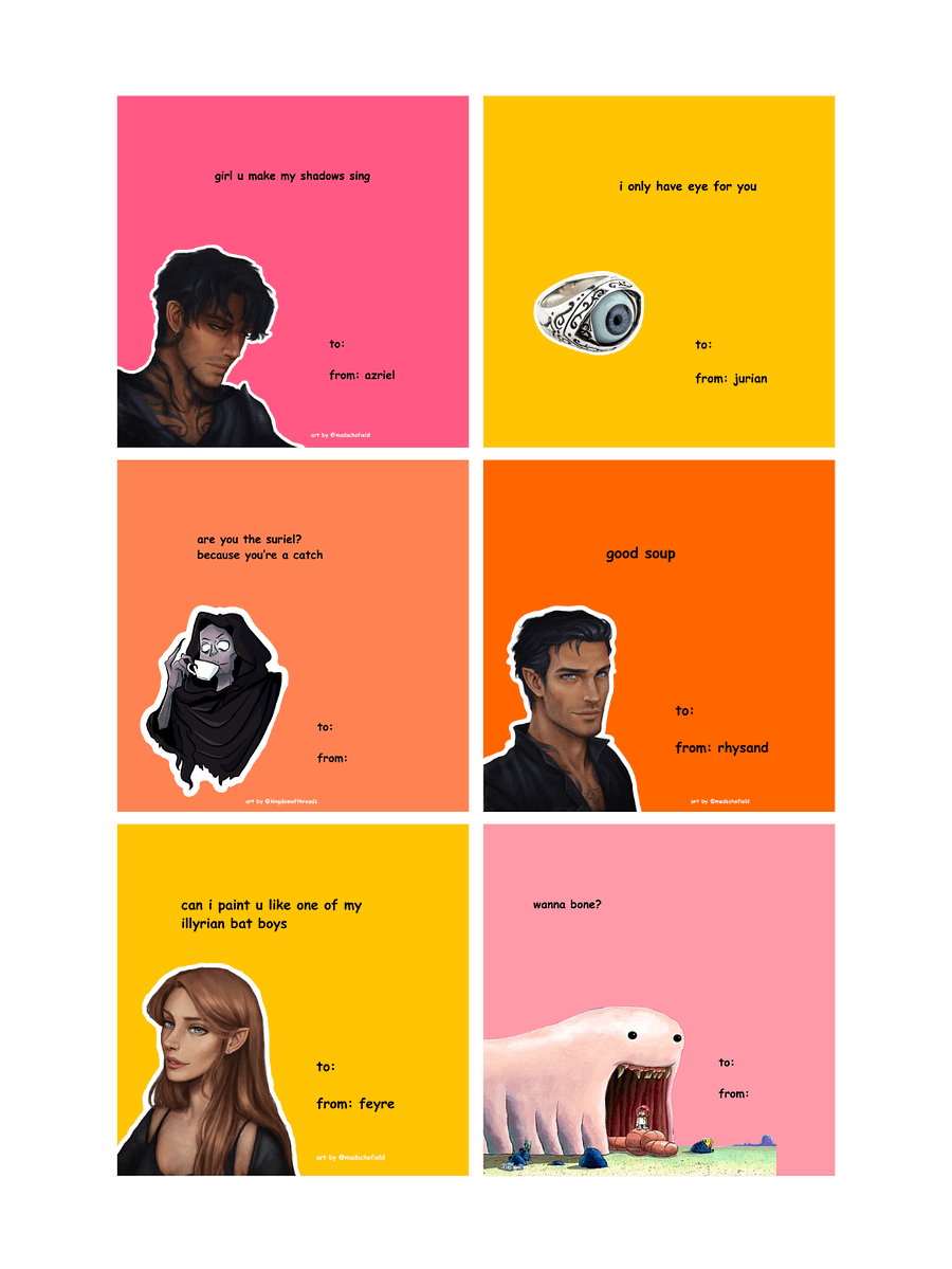 ACOTAR Valentines (digital download) product image (1)