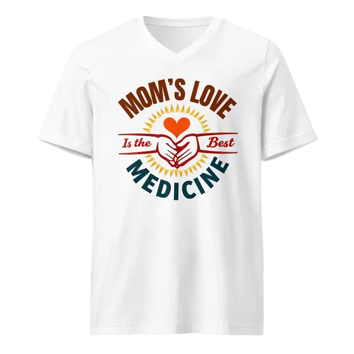 MOM'S LOVE Is the Best MEDICINE V-Neck Tee product image (5)