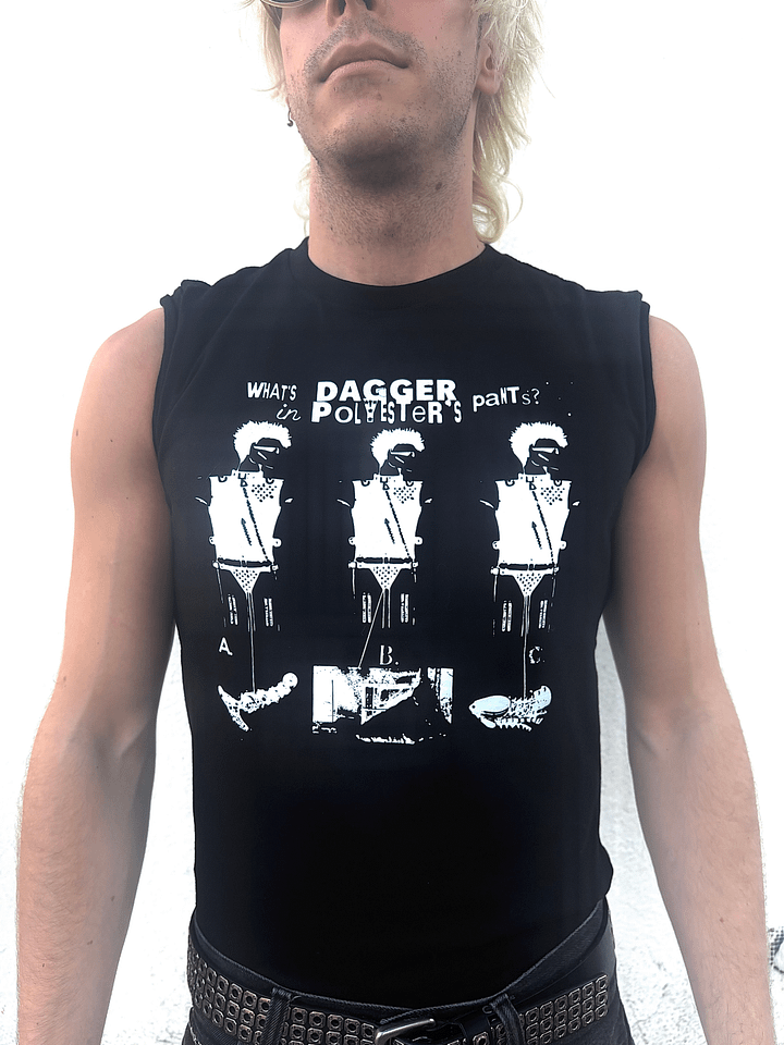 "What's in Dagger Polyester's Pants?" Black Tee product image (1)