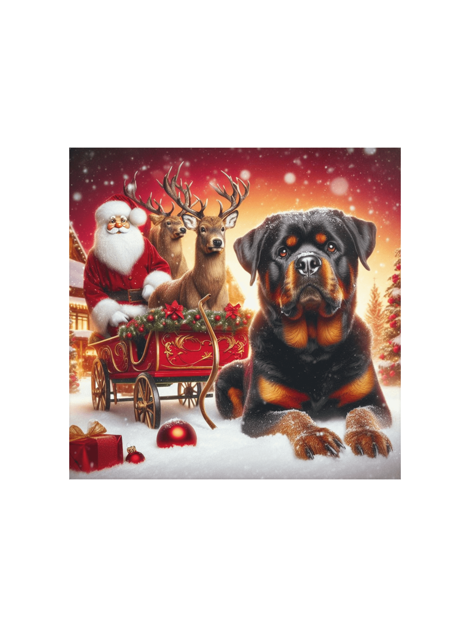Festive Rottweiler Winter Wonderland Poster product image (3)