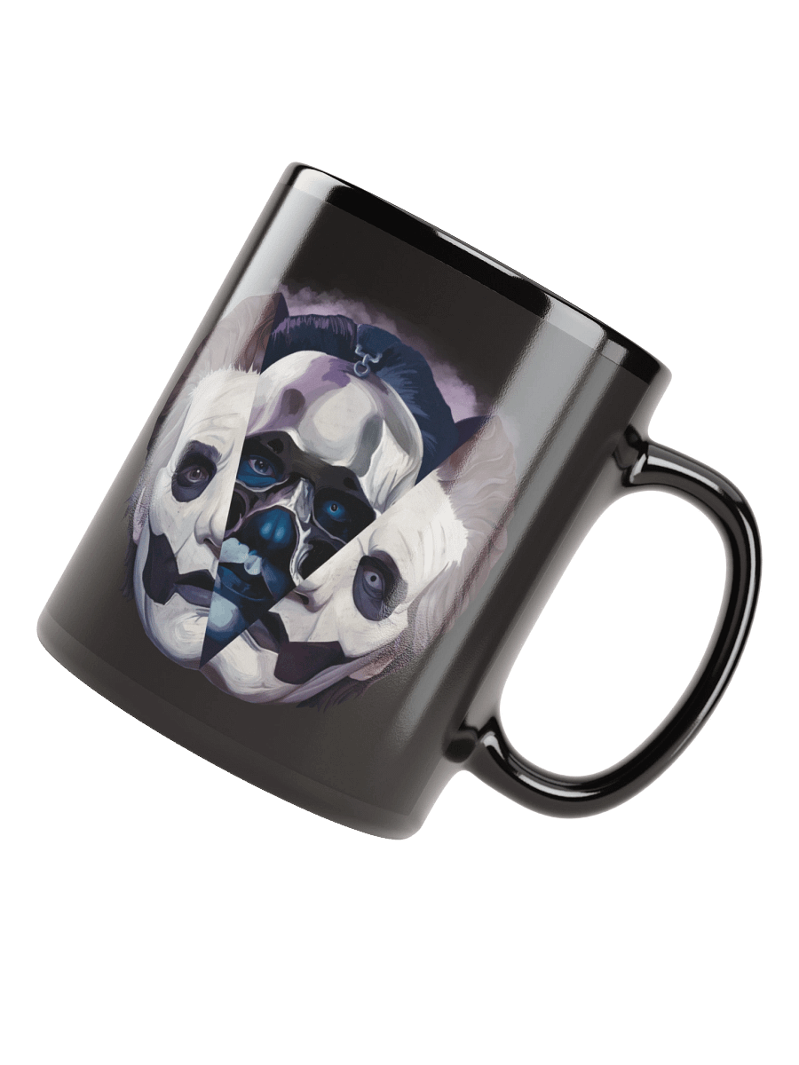 Symmetrical Fragmented Face Black Glossy Mug product image (7)