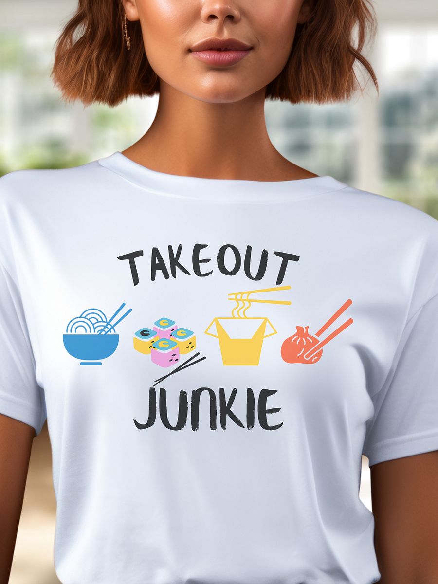 Take Out Junkie - Asian Food Lover - Bella Canvas 3001 Unisex Staple T-Shirt - Light Colors product image (1)