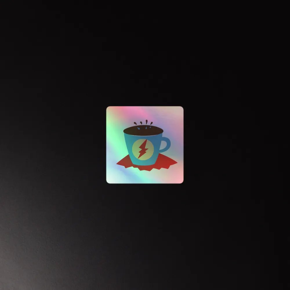 Supercharged Coffee Cup Holographic Sticker Sheet product image (4)