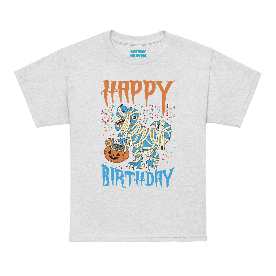 Happy Birthday (Dinosaur Mummy Halloween) T-Shirt For Kids product image (32)