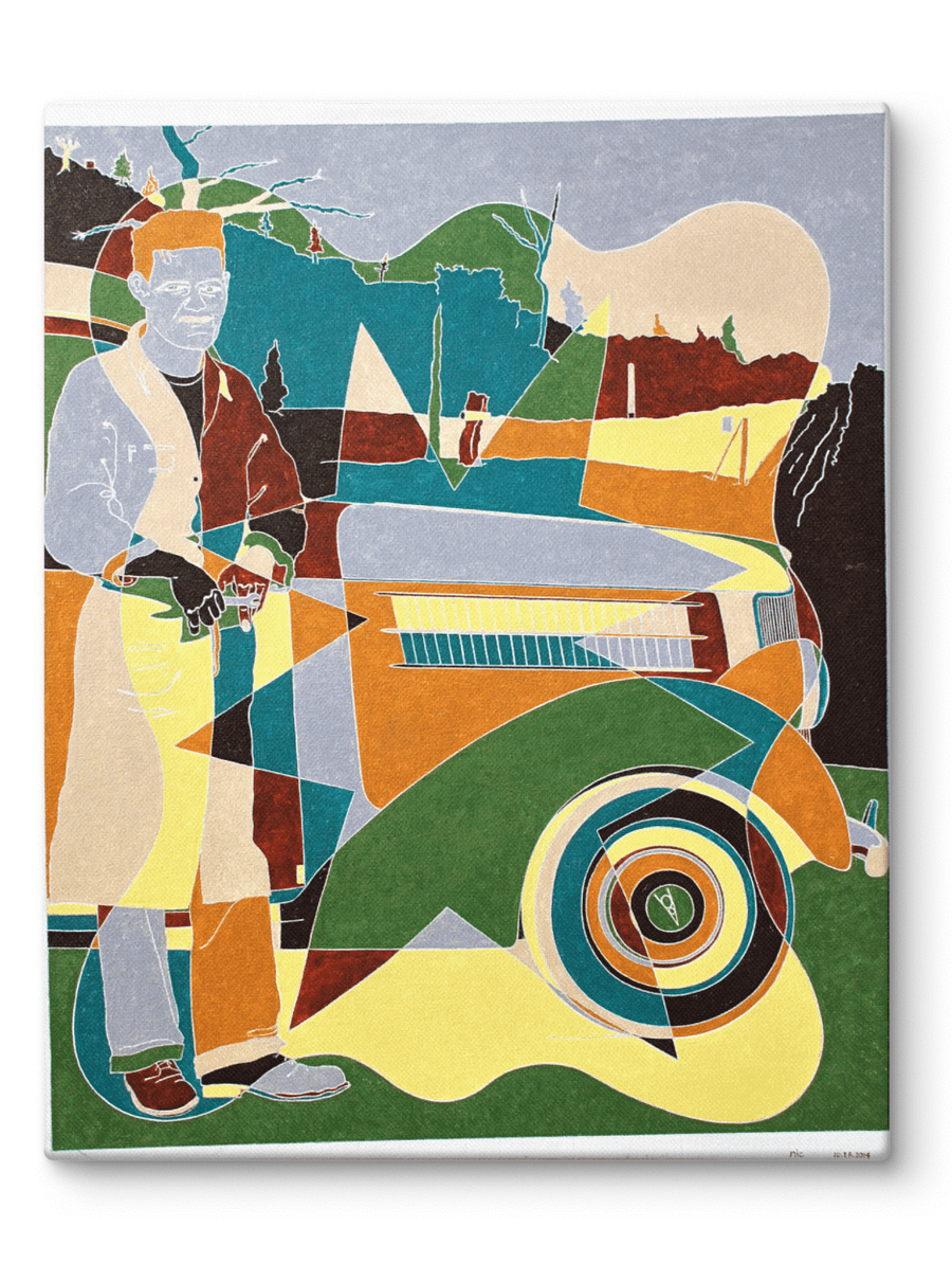 Pat's '36 Ford (2014) on canvas (30" x 24") product image (2)