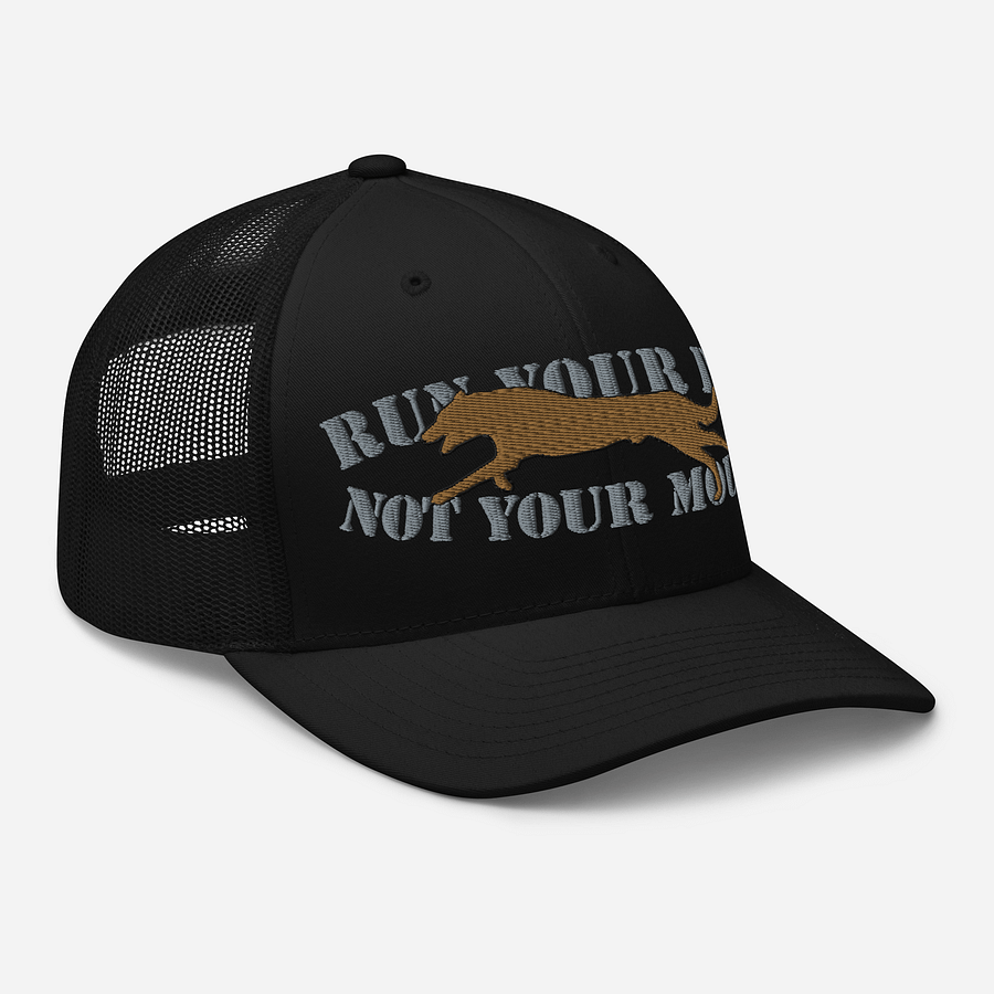 Run Your Dog, Not Your Mouth Retro Trucker Hat - Adult Unisex product image (7)