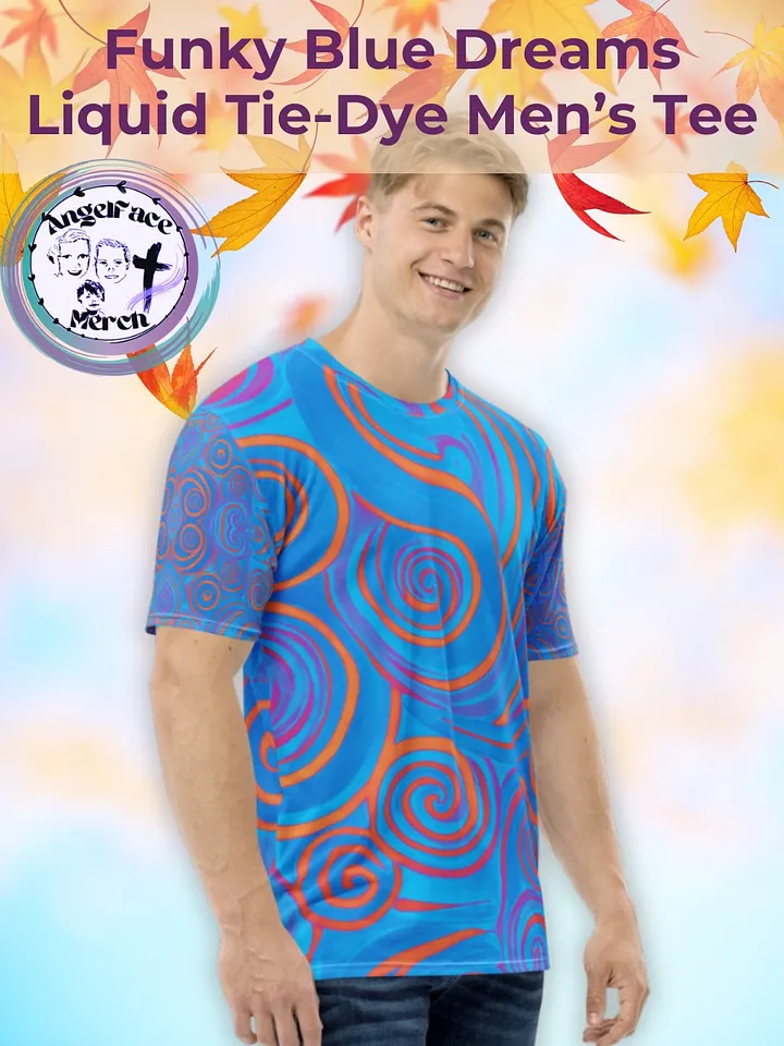 Funky Blue Dreams Liquid Tie-Dye Men's T-shirt product image (1)