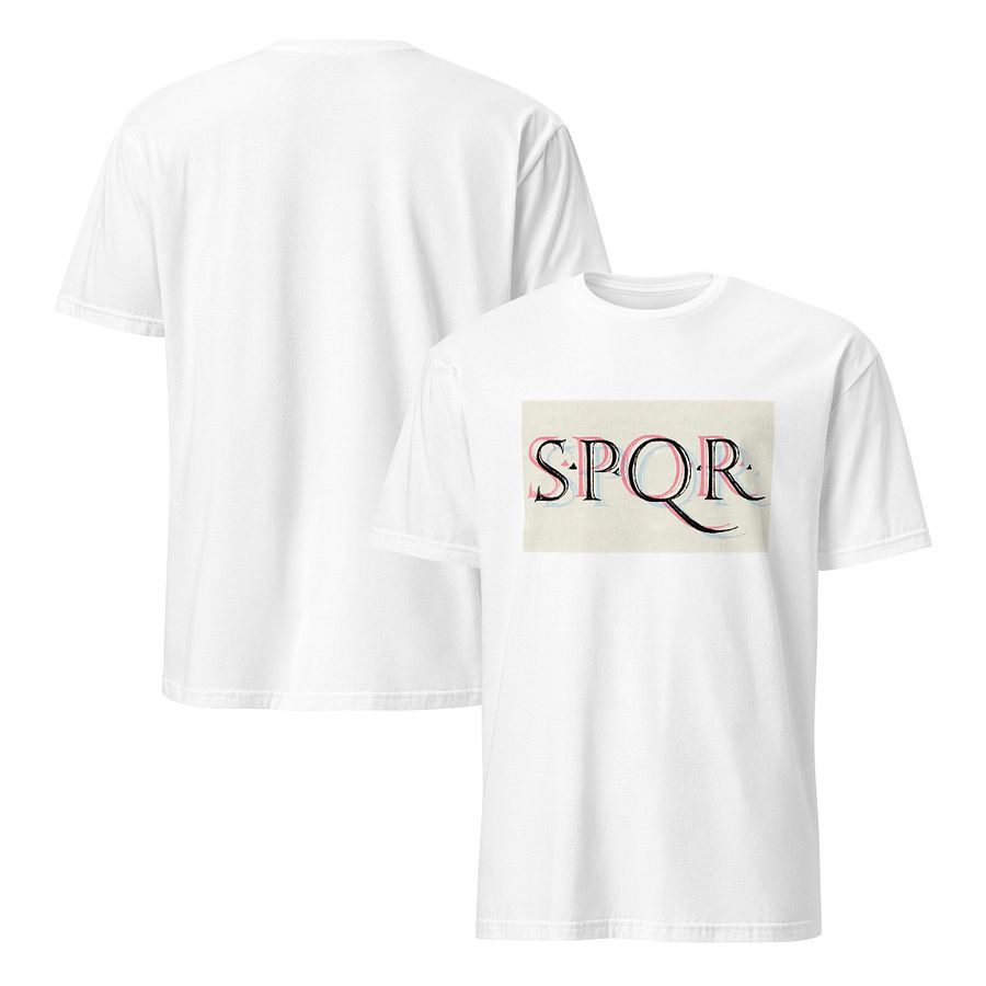 SPQR Roman Senatus Populus Que Romanus, White T-Shirt product image (4)