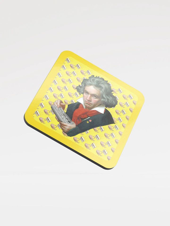 Roland van Beethoven by Frank Fonik, Techno EDM Glossed Cork Coaster product image (2)
