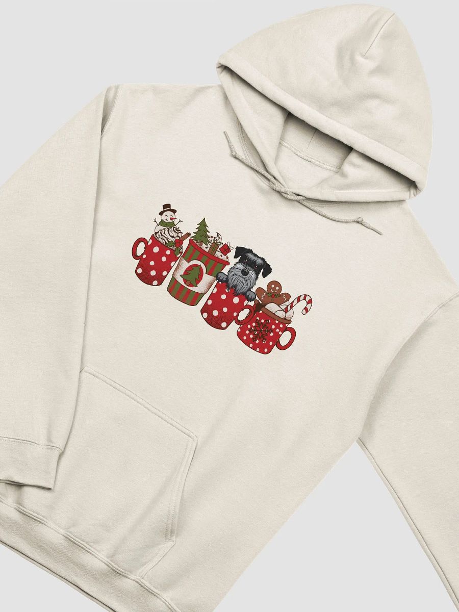 Cute Mini Schnauzer in a Christmas Cup Hooded Sweatshirt | Funny Christmas Pup in a Cup product image (20)