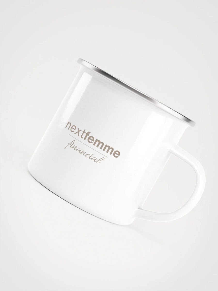 Wanderlust Enigma Enamel Mug with Taupe Logotype product image (5)