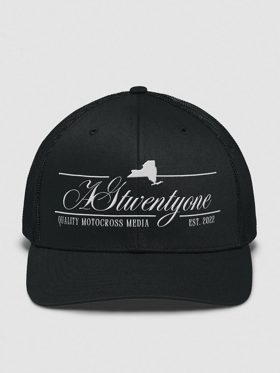 AG21 Script Trucker Hat (White) product image (1)