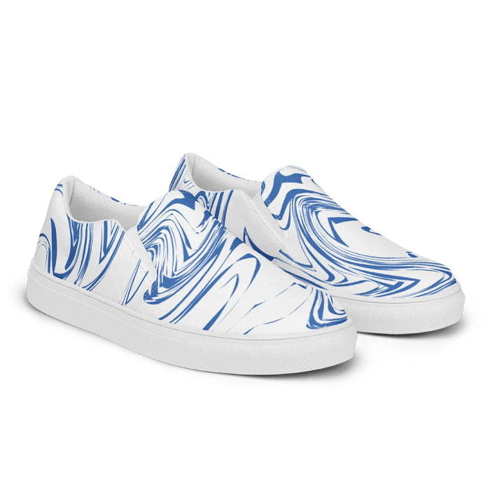 Azure Swirl Women's Slip-On Shoes product image (2)