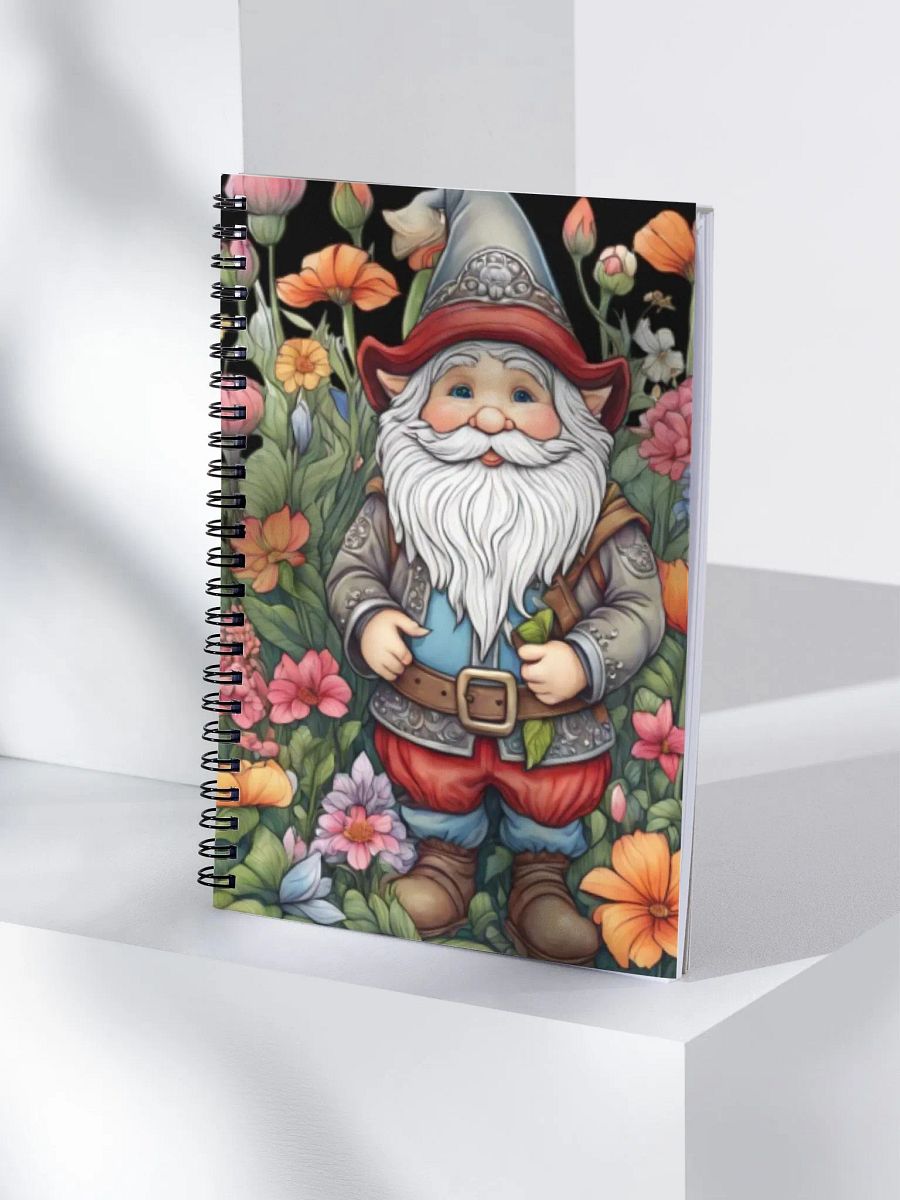 SPIRAL NOTEBOOK CUTE GARDEN GNOME product image (4)