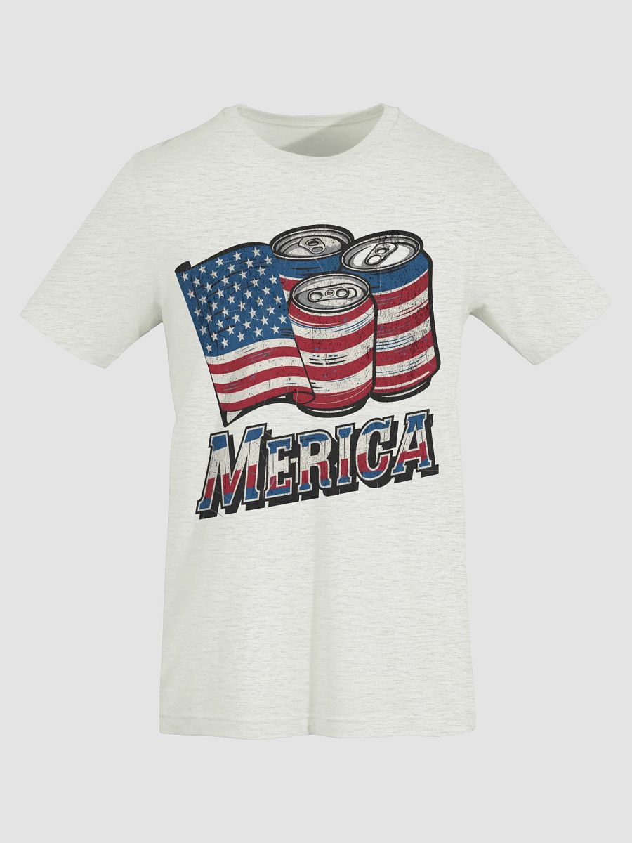 Patriotic 'MERICA' Beverage Can T-Shirt product image (69)