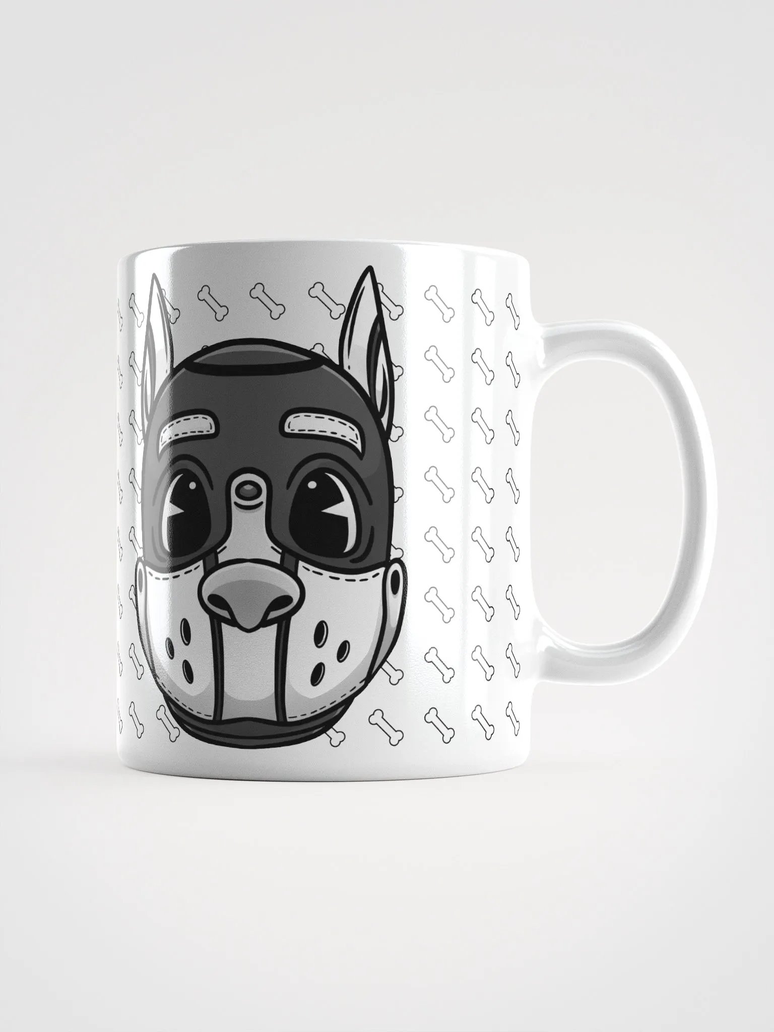 Rubberhose Pup - White Glossy Mug product image (3)