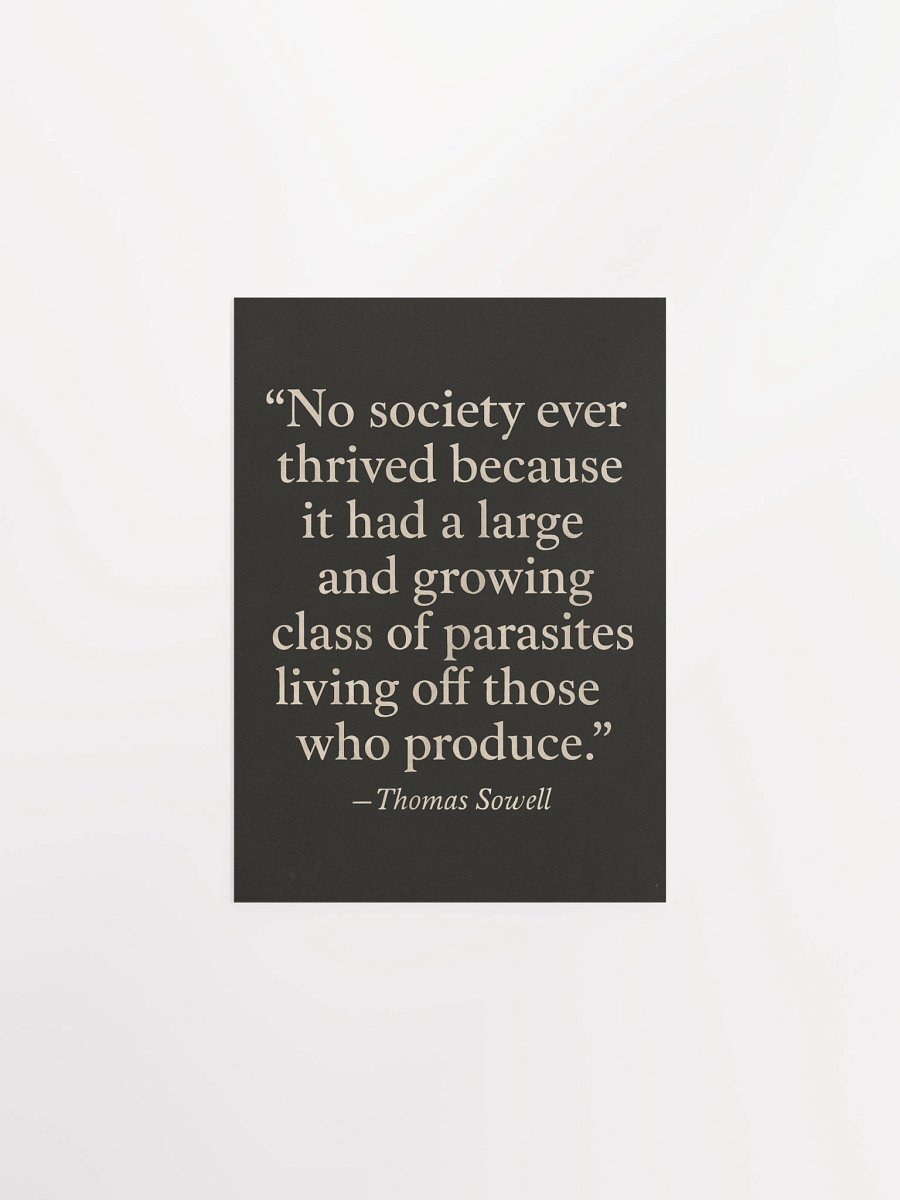 “The Parasite Class” - Thomas Sowell Matte Poster product image (1)