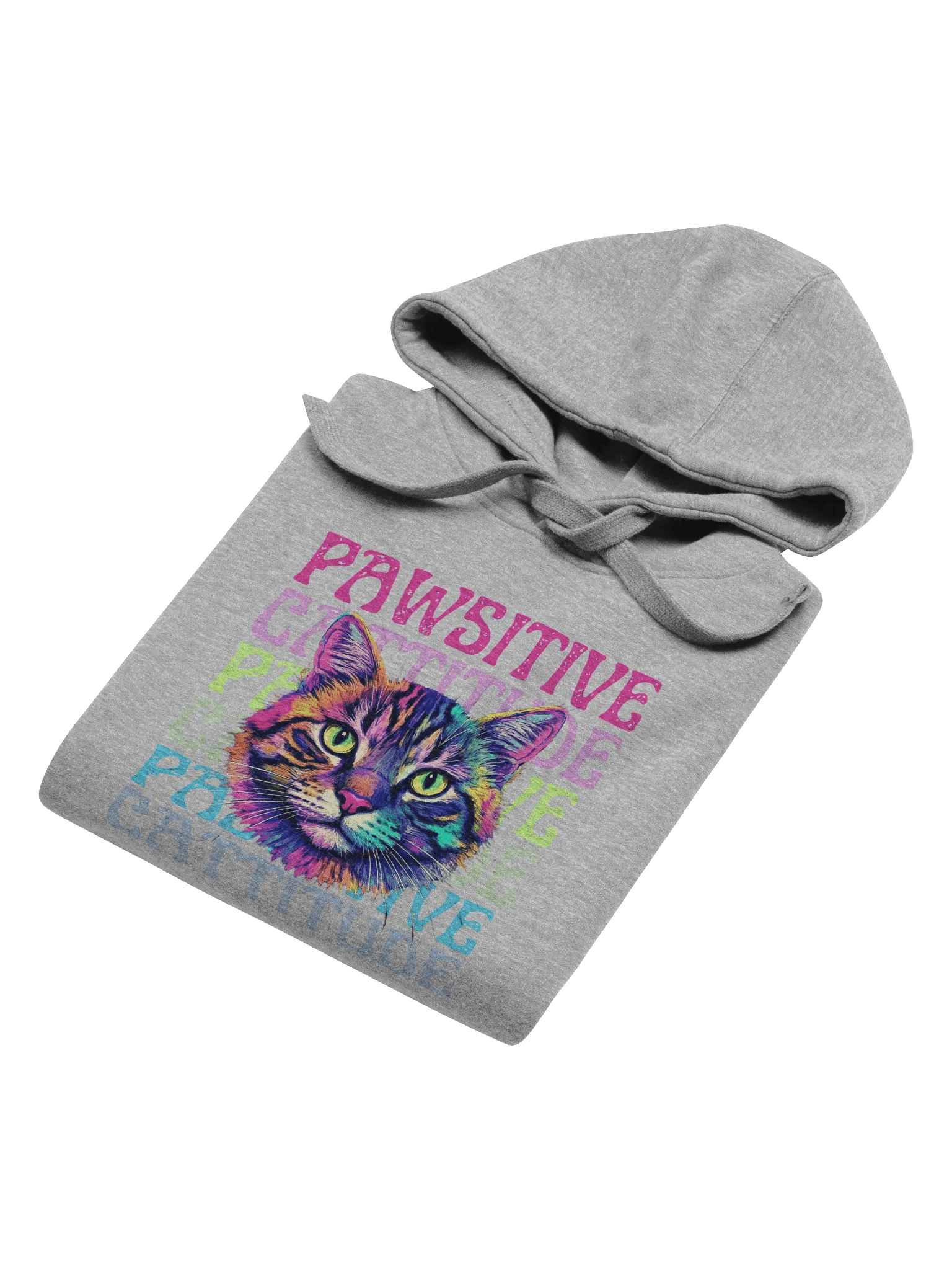 Pawsitive Cattitude Front Graphic Hoodie product image (12)