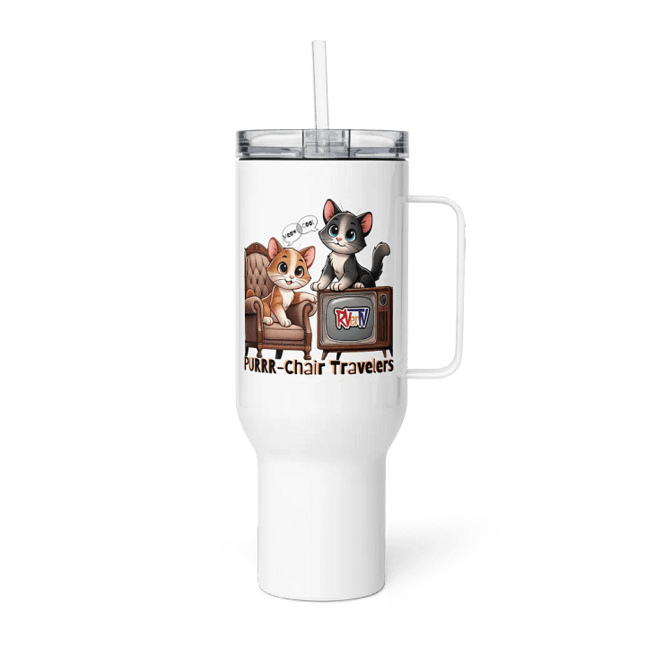 Purrr-Chair Travelers - Travel Mug with Handle product image (3)